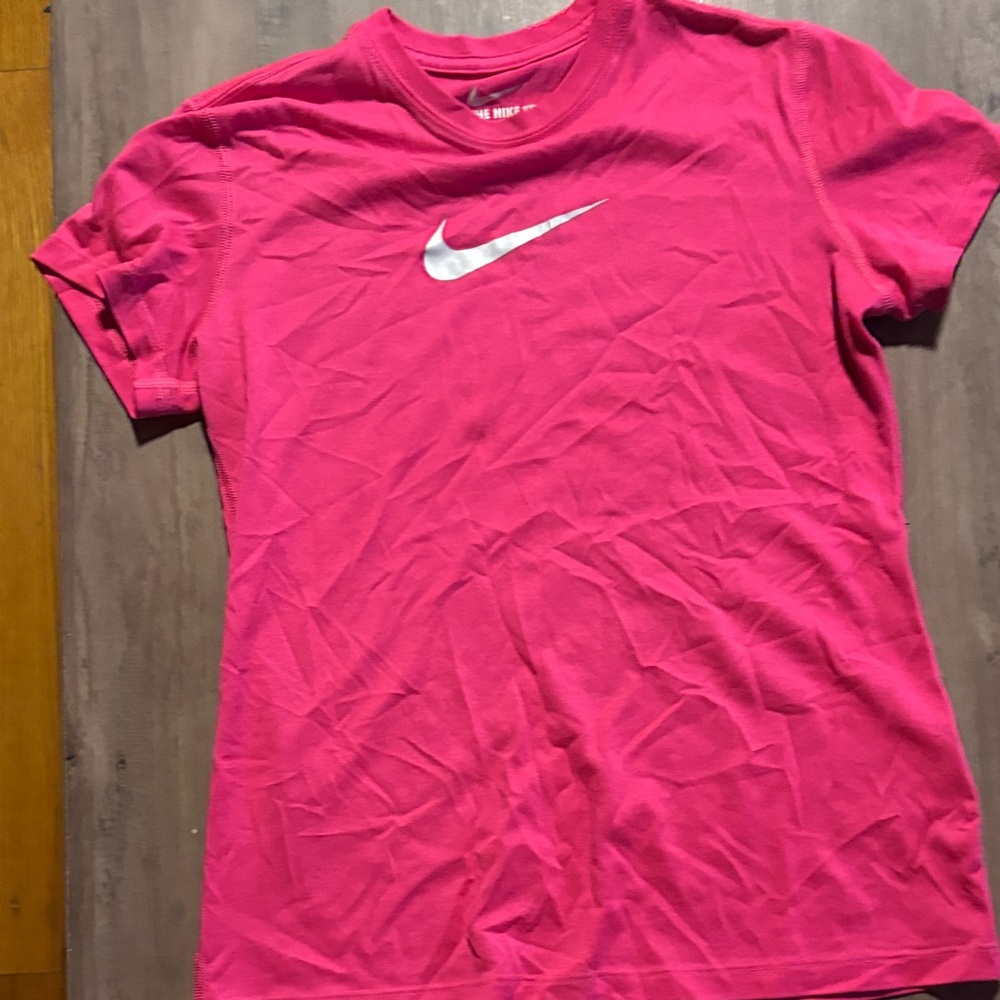 Nike Fuchsia Tee with White Swoosh